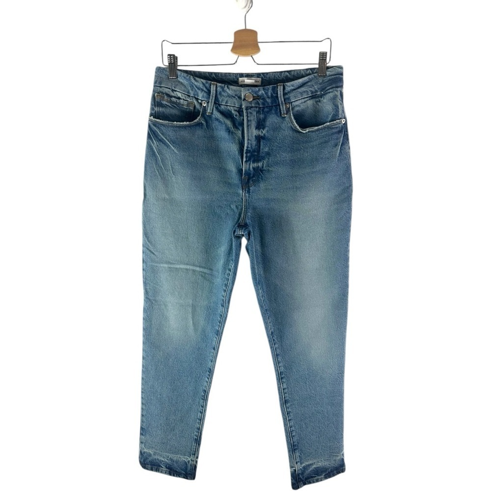 Good American The Weekender Straight Jeans High Rise Relaxed Fit Size 8/29